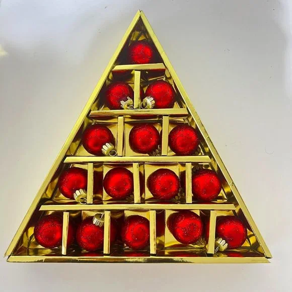 Vintage Glass Mini Christmas Ornaments – 3 Sets (45 Pieces) Collectible - Picture 7 of 14